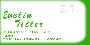 evelin tiller business card